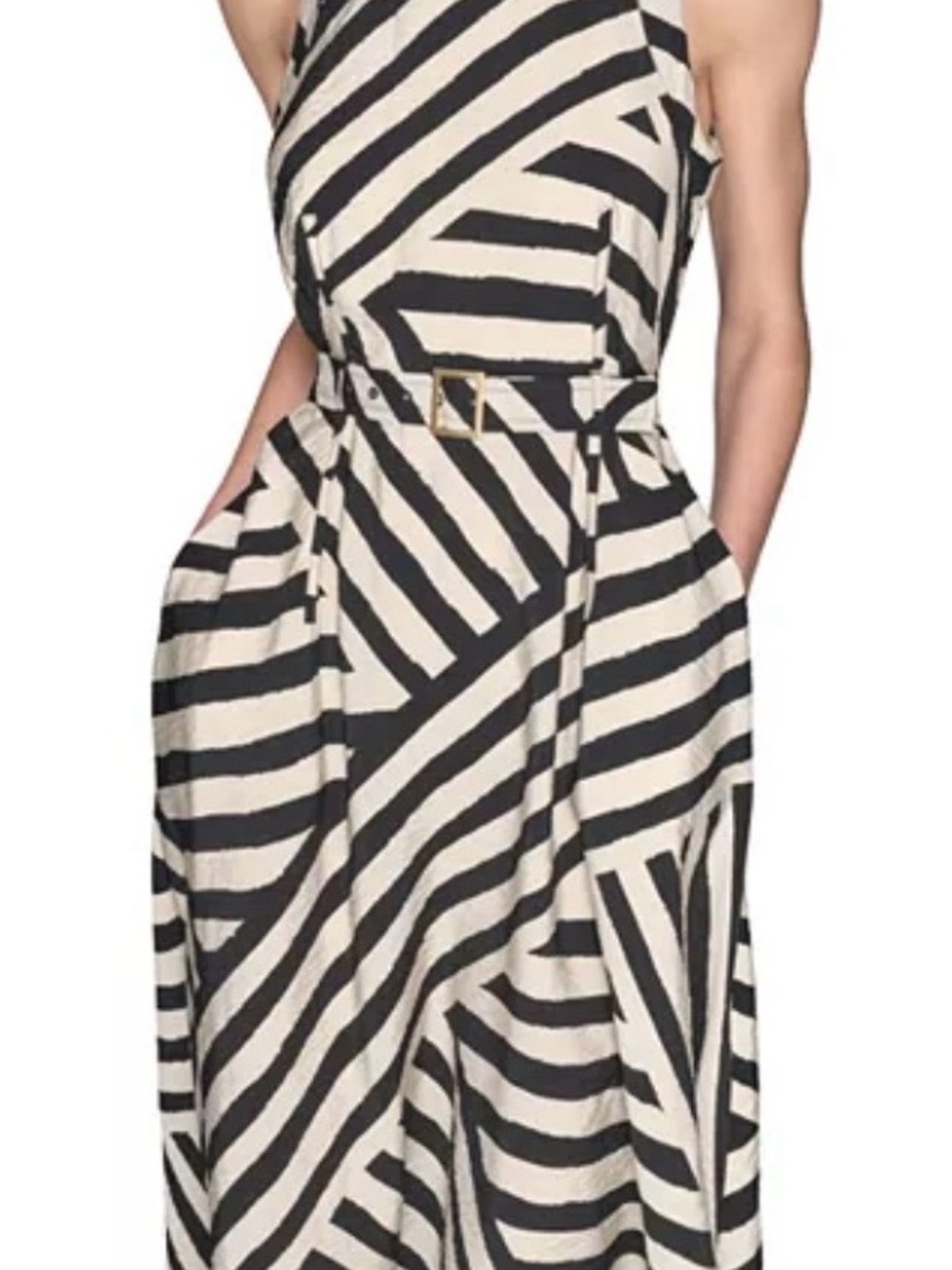 KARL LAGERFELD PARIS PRINTED MIDI DRESS - Picture 5 of 8